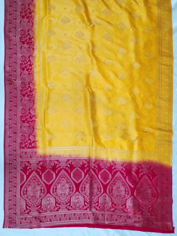 Red_And_Yellow_Silk_Blend_Woven_Saree_For_Women