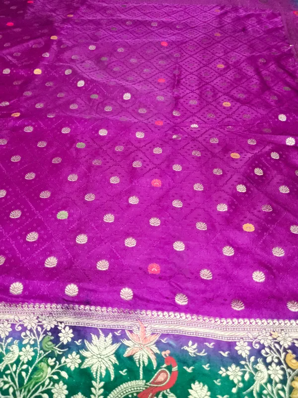 Teal_And_Purple_Woven_Saree_for_Women