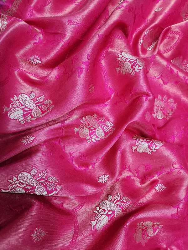 Pink_Turquoise_Woven_Floral_Saree_for_Women