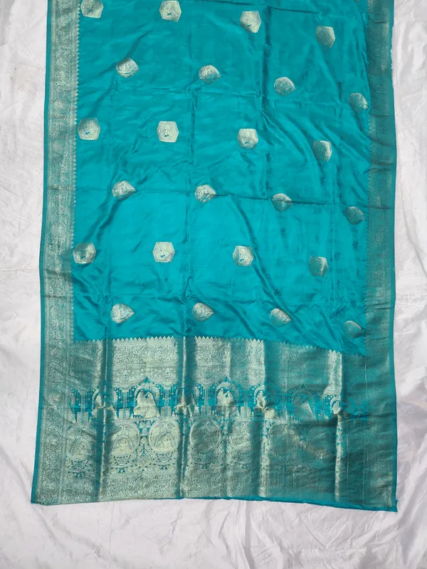 Turquoise_Woven_Traditional_Saree_for_Women