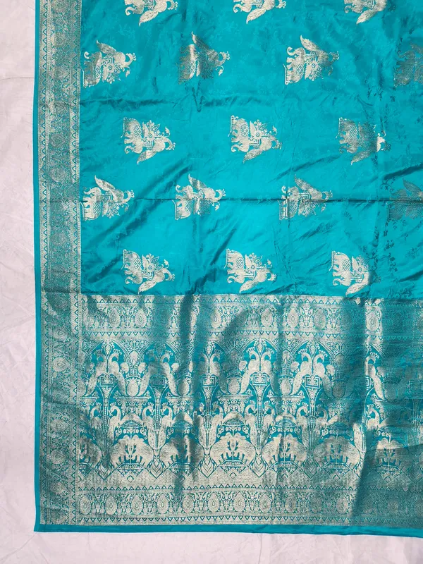 Turquoise_Woven_Traditional_Saree_for_Women