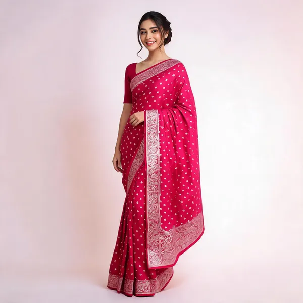 Magenta_Silk_Satin_Zari_Saree_For_Women