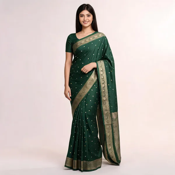 Green_Silk_Satin_Woven_Saree_For_Women