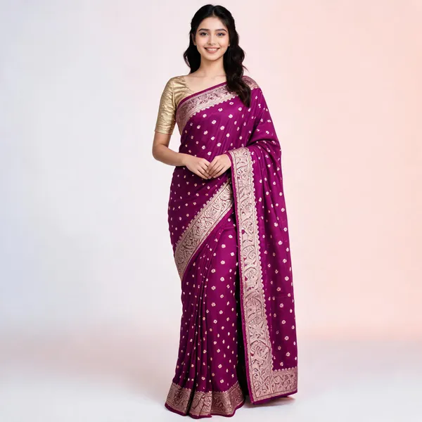 Purple_Silk_Satin_Zari_Woven_Saree_For_Women