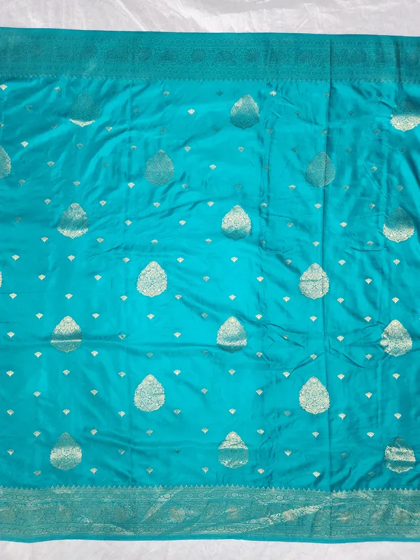 Turquoise_Woven_Traditional_Saree_for_Women