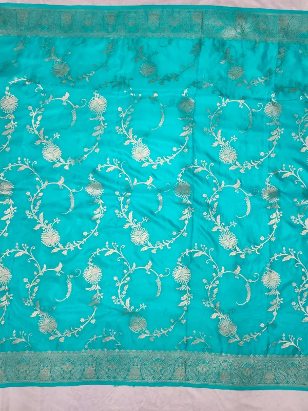 Turquoise_Silk_Banarasi_Saree_for_Women