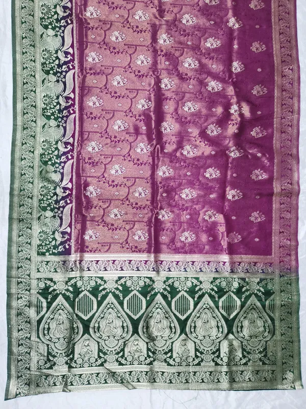 Green_And_Purple_Silk_Woven_Saree_for_Women