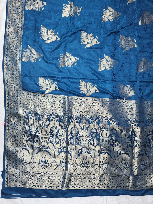 Blue_Woven_Elephant_Motif_Saree_for_Women