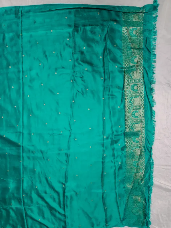 Teal_Silk_Zari_Border_Saree_for_Women
