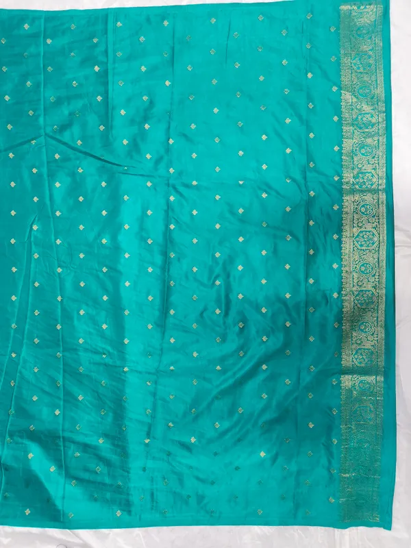 Turquoise_Silk_Woven_Saree_for_Women