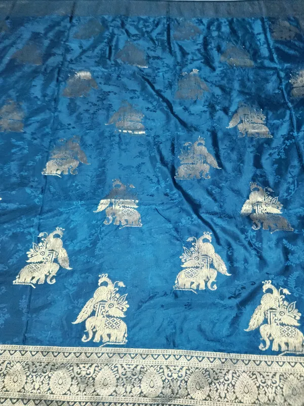 Blue_Woven_Elephant_Motif_Saree_for_Women