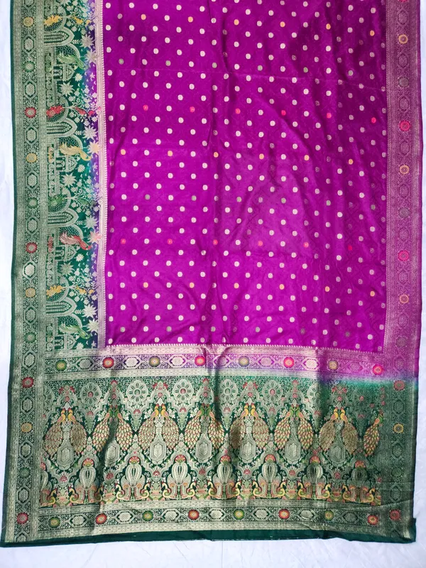 Teal_And_Purple_Woven_Saree_for_Women
