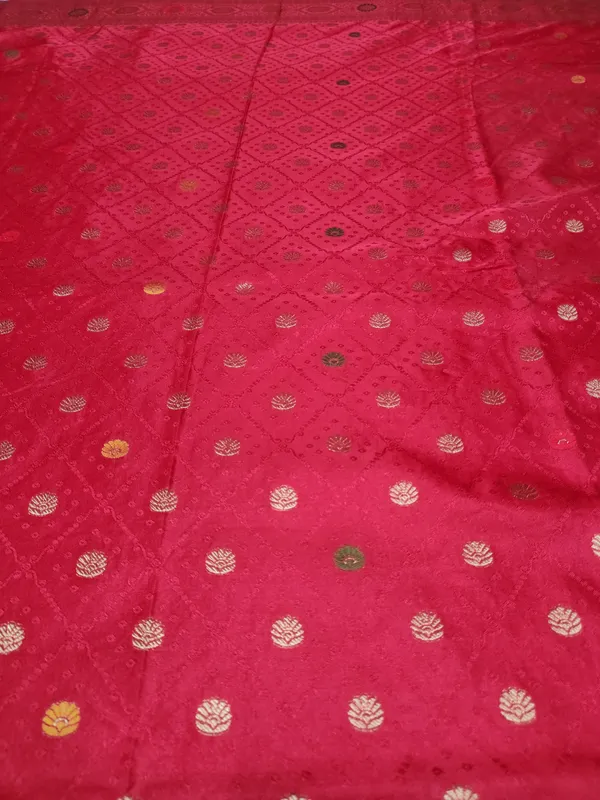 Teal_And_Pink_Woven_Saree_for_Women