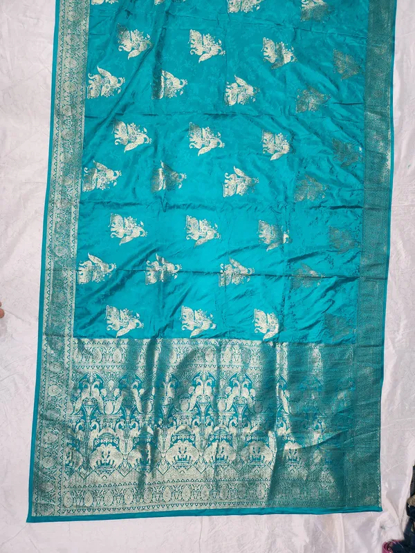 Turquoise_Woven_Traditional_Saree_for_Women