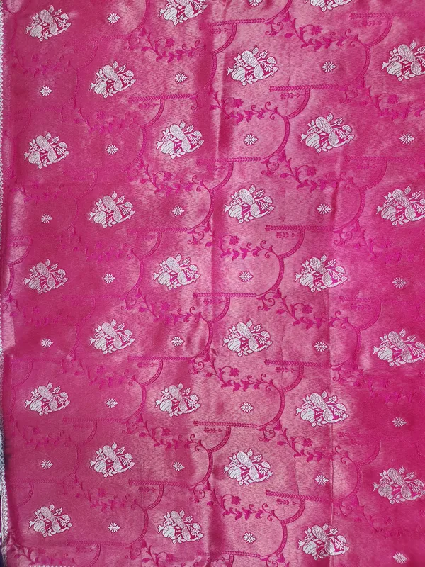 Pink_Turquoise_Woven_Floral_Saree_for_Women