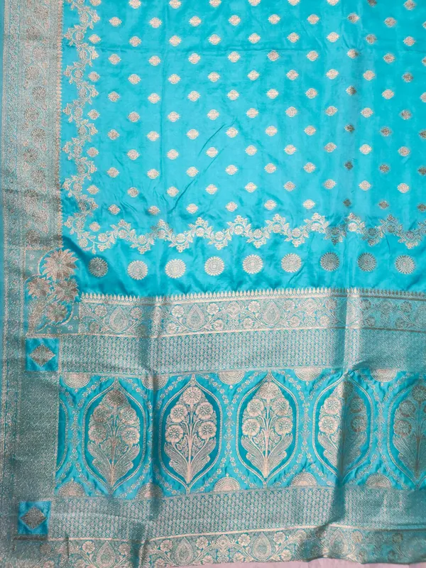 Turquoise_Woven_Zari_Motif_Saree_for_Women