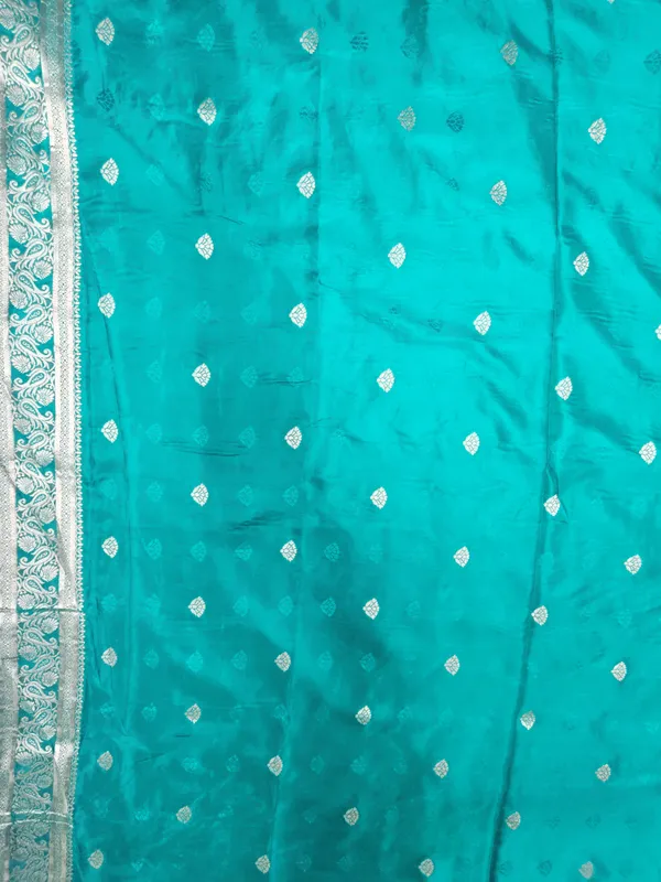 Pink_Turquoise_Woven_Floral_Saree_for_Women