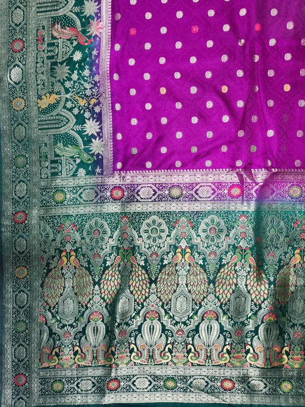 Teal_And_Purple_Woven_Saree_for_Women