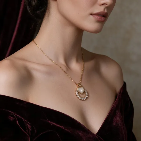 Gold_Stainless_Steel_Anti_Tarnish_Heart_Pendant_Necklace_For_Women_Pack_Of_2