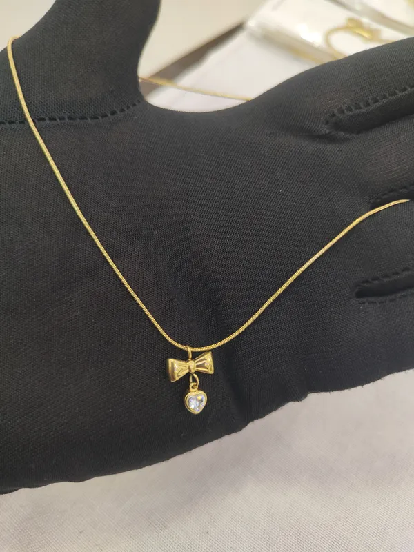 Gold_Tone_Bow_Heart_Pendant_Necklace_for_Women