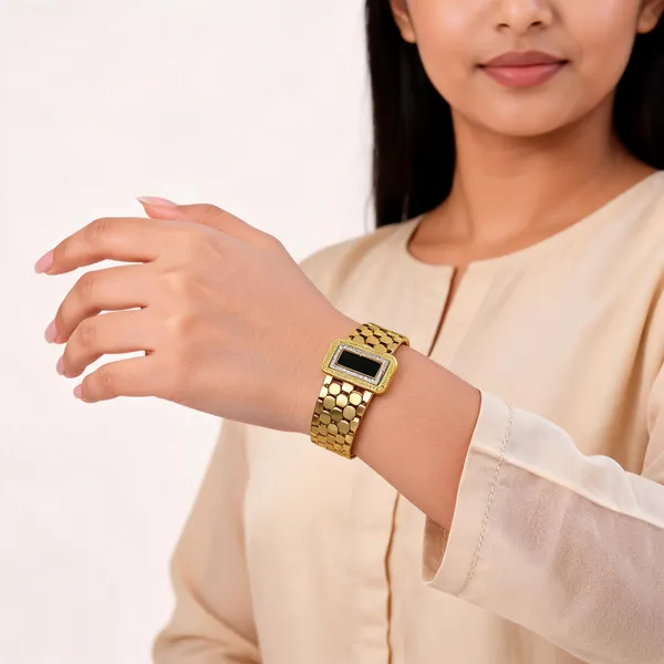 Gold_Stainless_Steel_Rectangular_Bracelet_Watch_For_Women