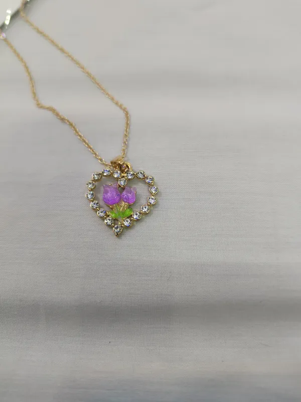 Gold_Stainless_Steel_Anti_Tarnish_Floral_Heart_Pendant_Necklace_For_Women_Pack_Of_2