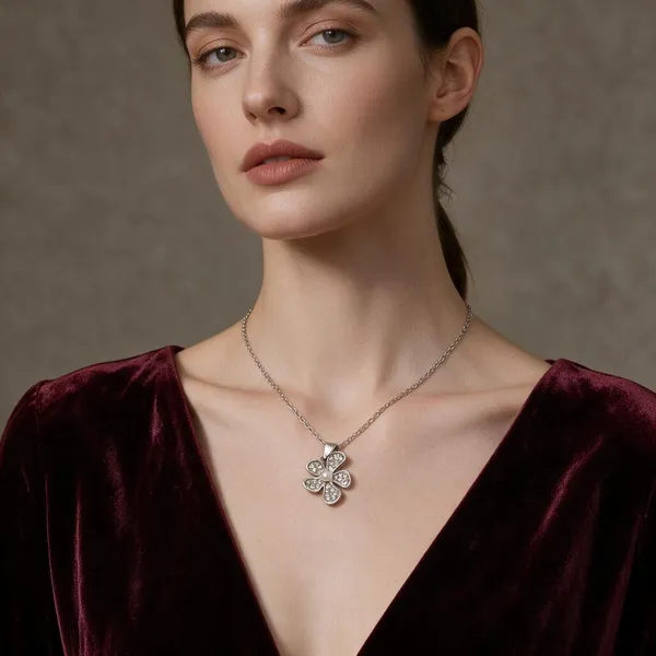 Silver_Stainless_Steel_Anti_Tarnish_Floral_Pearl_Pendant_Necklace_For_Women_Pack_Of_2