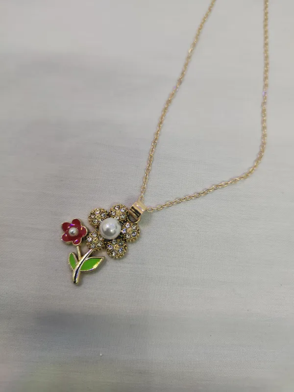 Gold_Stainless_Steel_Anti_Tarnish_Floral_Pearl_Pendant_Necklace_For_Women_Pack_Of_2