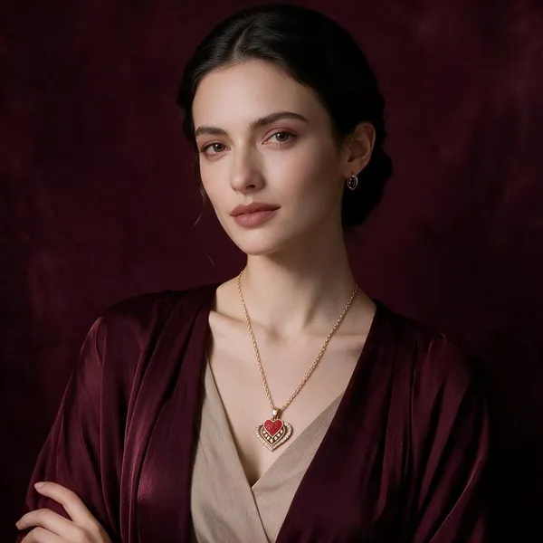 Gold_Stainless_Steel_Anti_Tarnish_Heart_Pendant_Necklace_For_Women_Pack_Of_2