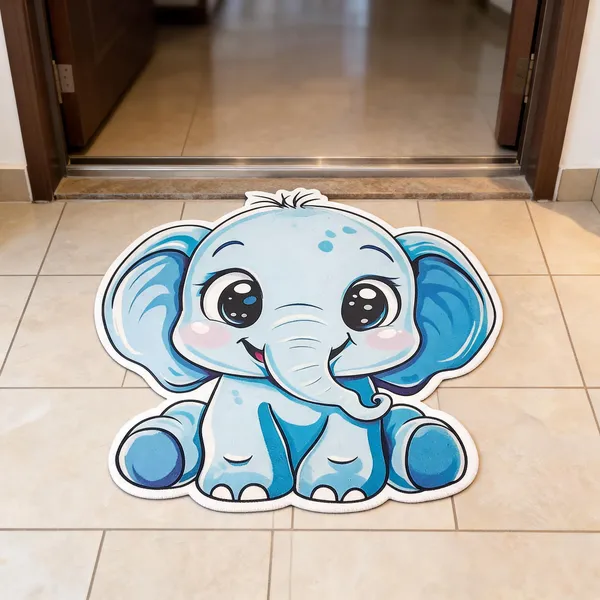 Rubber_Cartoon_Elephant_Print_Decorative_Door_Mat