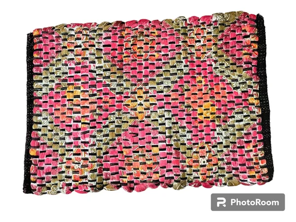 Pp_Fabric_Braided_Multicolor_Pattern_Floor_Mat_Pack_Of_2