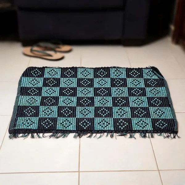 Cotton_Woven_Geometric_Checkerboard_Floor_Mat_Pack_Of_2