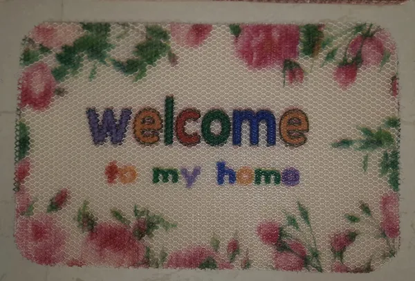 Pvc_Net_Mesh_Floral_Print_Welcome_Door_Mat_Pack_Of_2