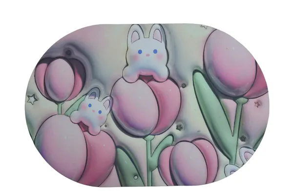 Rubber_Floral_Bunny_Print_Decorative_Door_Mat