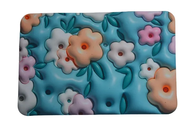 Rubber_Floral_Print_Rectangular_Floor_Mat