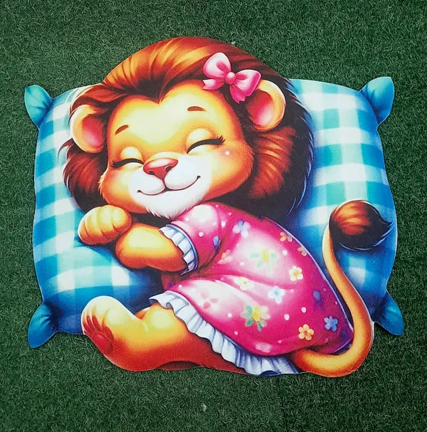 Rubber_Cartoon_Lion_Print_Multicolor_Door_Mat