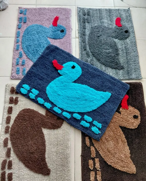 Textured_Peacock_Pattern_Bath_Mat_Set