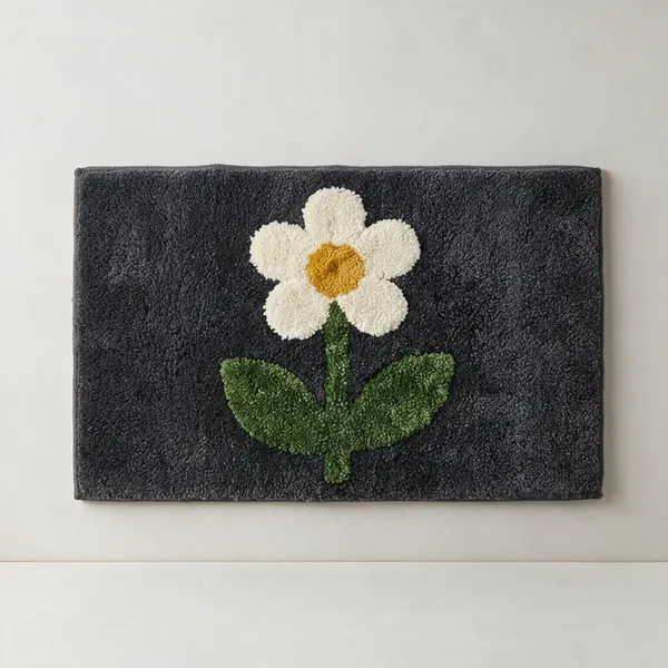 Floral_Pattern_Rectangular_Bath_Mat_Set