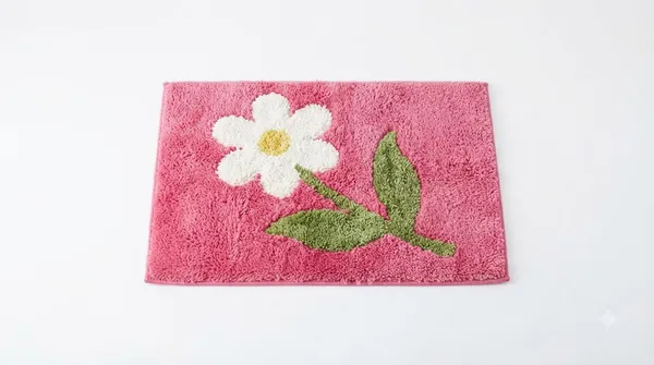 Floral_Pattern_Rectangular_Bath_Mat_Set