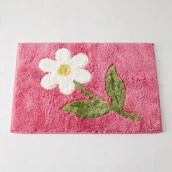 Floral_Pattern_Rectangular_Bath_Mat_Set