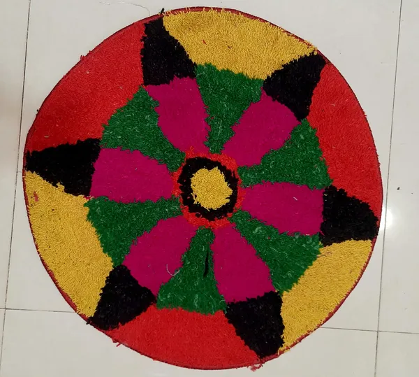 Cotton_Tufted_Geometric_Medallion_Multicolor_Round_Floor_Mat