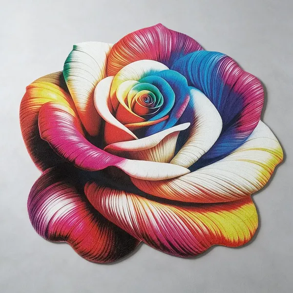 Rubber_Floral_Print_Flower_Shaped_Floor_Mat