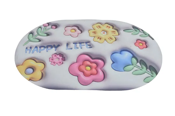 Rubber_Floral_Happy_Life_Print_Decorative_Door_Mat