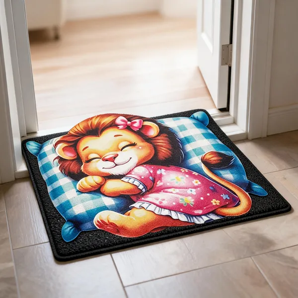 Rubber_Cartoon_Lion_Print_Multicolor_Door_Mat