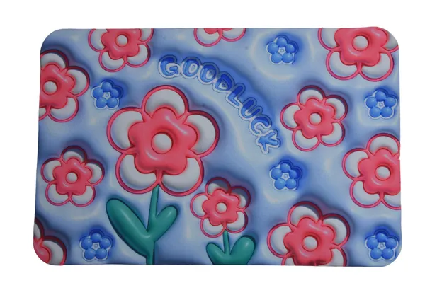 Rubber_Floral_Good_Luck_Print_Blue_Door_Mat