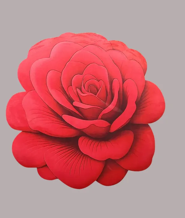 Rubber_Rose_Shaped_Floral_Print_Decorative_Door_Mat