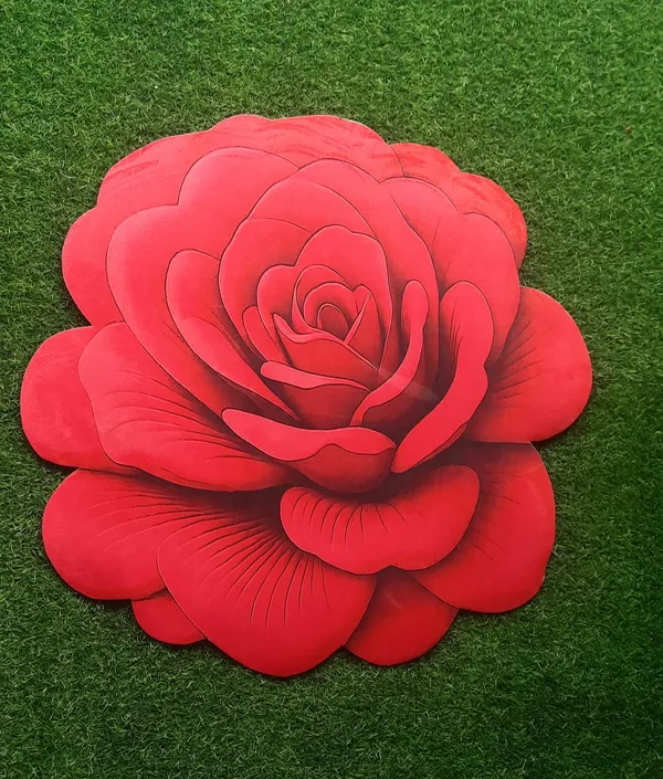 Rubber_Rose_Shaped_Floral_Print_Decorative_Door_Mat