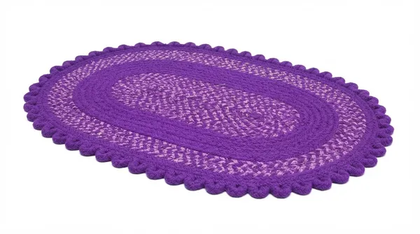 Purple_Crochet_Oval_Pattern_Table_Mat