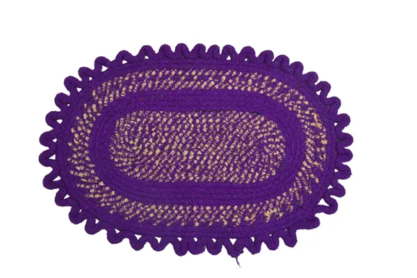 Purple_Crochet_Oval_Pattern_Table_Mat