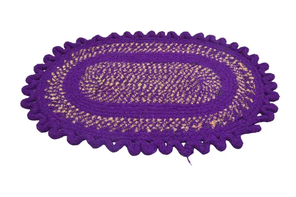 Purple_Crochet_Oval_Pattern_Table_Mat